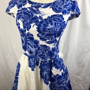 Bailey-blue L, Party Dress, Petticoat, blue floral